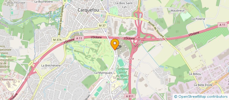 localisation de l'entreprise GRPT FORESTIER GELARUPT DE MONTBEILLARD à CARQUEFOU