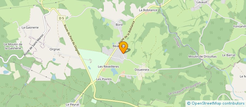 localisation de l'entreprise GRPT FORESTIER MASSIF DE LA PLUMETIE à LE CHATENET EN DOGNON