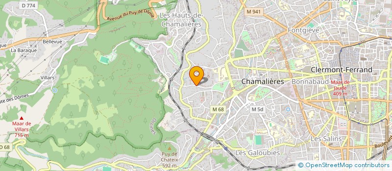 localisation de l'entreprise GRPT RECHERCHE ENSEIGN HOPITAL FONTMAURE  CHAMALIERES