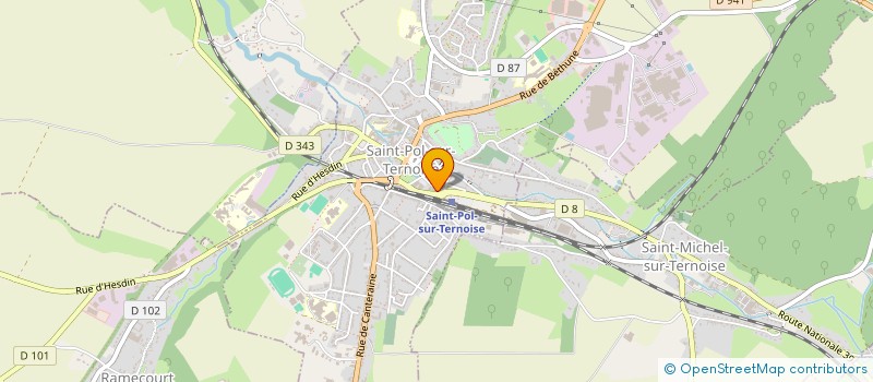 localisation de l'entreprise GRPT REG DEVELOP AGRICOLE TERNOIS OUEST à SAINT-POL-SUR-TERNOISE