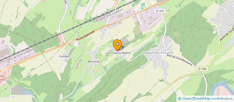 localisation de l'entreprise GRSPORT  VELESMES-ESSARTS