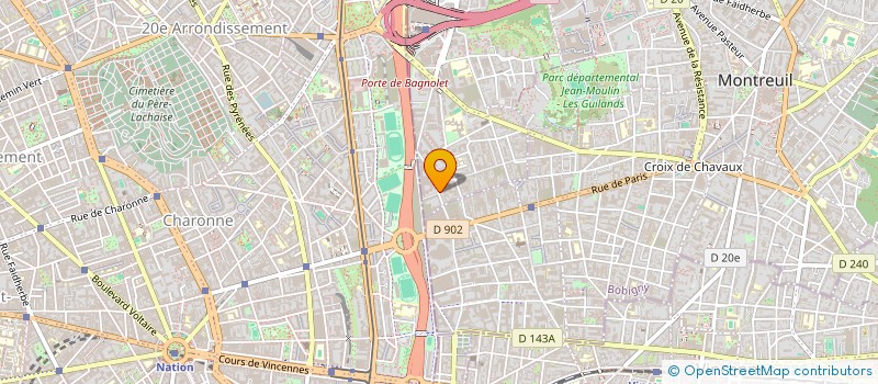 localisation de l'entreprise GRT-BAT à BAGNOLET