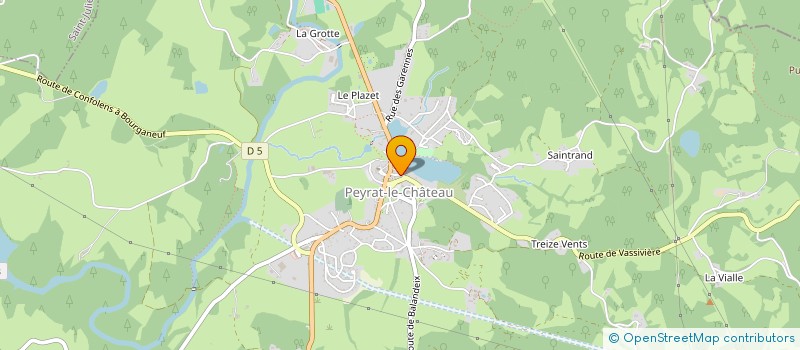 localisation de l'entreprise GRT FORESTIER THAURION MAULDE BRIANCE  PEYRAT-LE-CHATEAU
