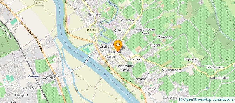 localisation de l'entreprise GRUBO FINANCE  CADILLAC-SUR-GARONNE