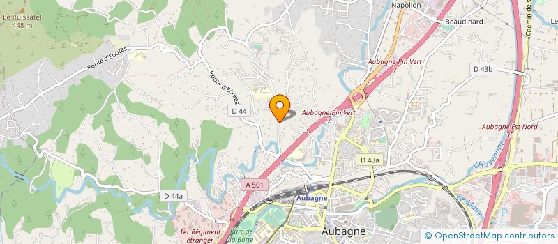 localisation de l'entreprise GRUES SERVICES à AUBAGNE