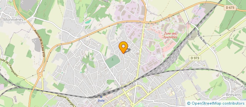 localisation de l'entreprise GRUET CHAUFFAGE SANITAIRE  DOLE