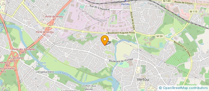 localisation de l'entreprise GRUNBERG à VERTOU