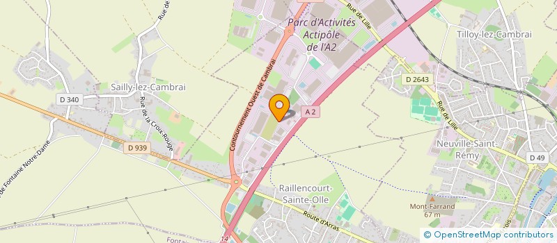 localisation de l'entreprise GRUPO ANTOLIN CAMBRAI à RAILLENCOURT-SAINTE-OLLE