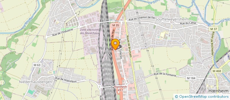 localisation de l'entreprise GRUPP  SOUFFELWEYERSHEIM