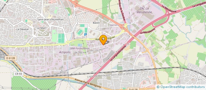 localisation de l'entreprise GRV VOYAGES à VILLENEUVE-LES-BEZIERS