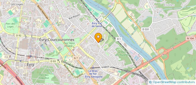 localisation de l'entreprise GRY à EVRY-COURCOURONNES