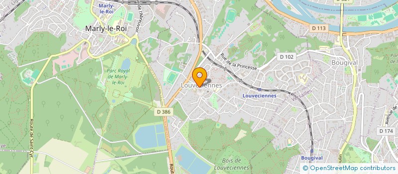 localisation de l'entreprise GRYN (GROUPEMENT DES RESEAUX YVELINES NORD) à LOUVECIENNES