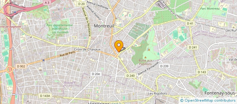 localisation de l'entreprise GRYNBLAT BENDER à MONTREUIL