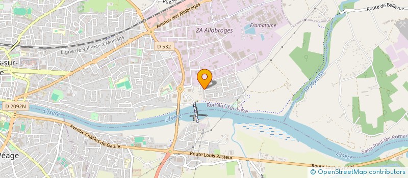 localisation de l'entreprise GS CHARPENTE  ROMANS-SUR-ISERE