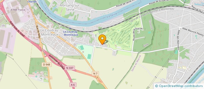 localisation de l'entreprise GS COIFFURE  LE COUDRAY-MONTCEAUX