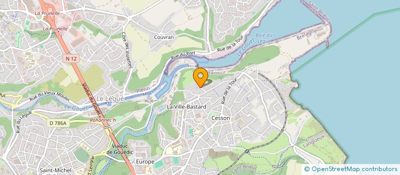 localisation de l'entreprise GS COM à SAINT-BRIEUC