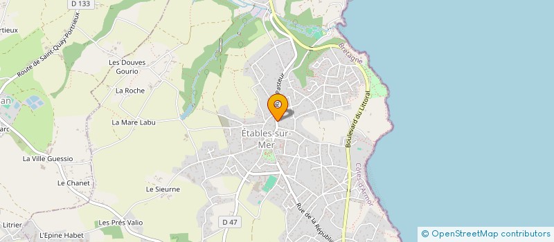 localisation de l'entreprise GS DISTRIBUTION  BINIC-ETABLES-SUR-MER