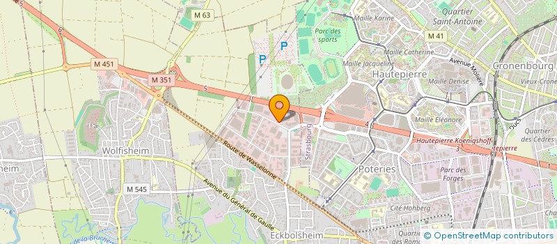 localisation de l'entreprise GS GYM  ECKBOLSHEIM