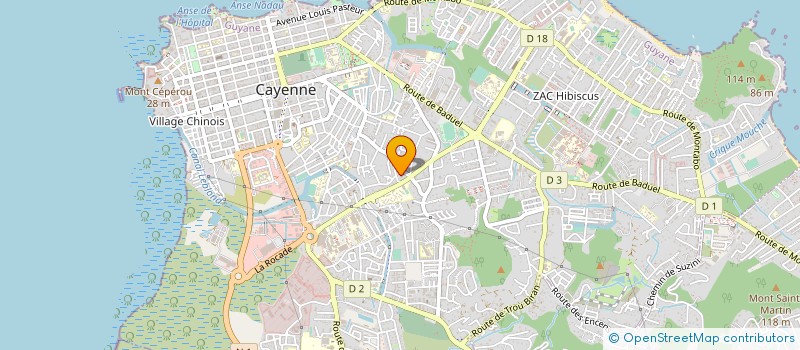 localisation de l'entreprise GS INVEST  CAYENNE