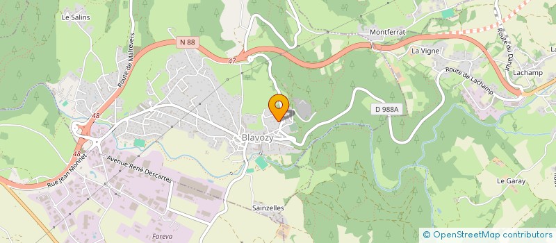 localisation de l'entreprise GS INVESTISSEMENT 43  BLAVOZY