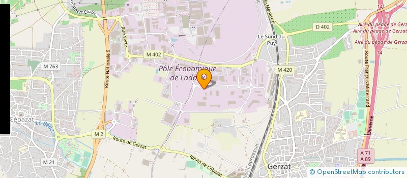 localisation de l'entreprise GS LOGISTIQUE à GERZAT