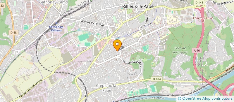 localisation de l'entreprise GS PEINTURE  RILLIEUX-LA-PAPE