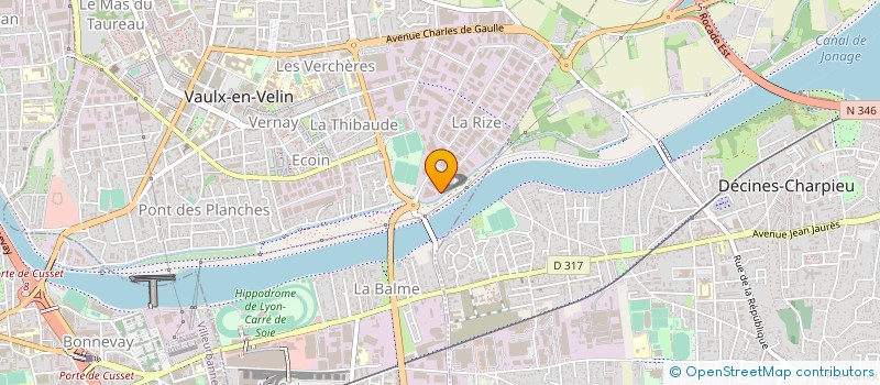 localisation de l'entreprise GS.PROD à VAULX-EN-VELIN