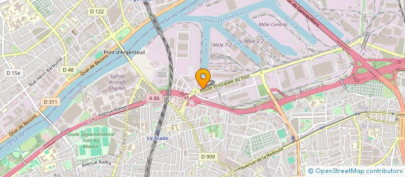 localisation de l'entreprise GS RECHERCHE GRAPHIQUE à GENNEVILLIERS