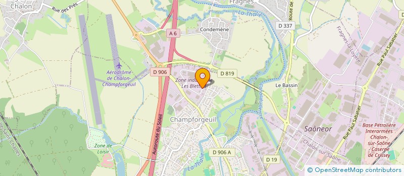 localisation de l'entreprise GS SOLUTIONS  CHAMPFORGEUIL