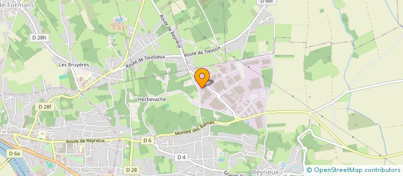 localisation de l'entreprise GS TRAVAUX à REYRIEUX