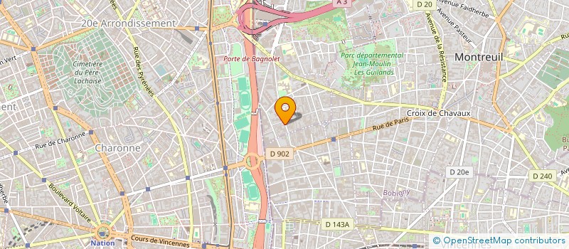 localisation de l'entreprise GSA à BAGNOLET