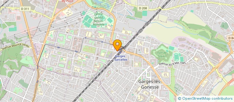 localisation de l'entreprise GSA COIFFURE à SARCELLES