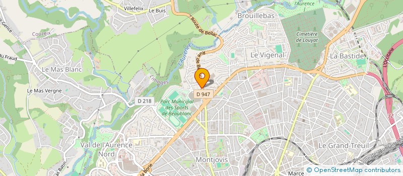 localisation de l'entreprise GSA INFRATECH à LIMOGES