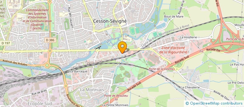 localisation de l'entreprise GSA SERVICES à CESSON-SEVIGNE