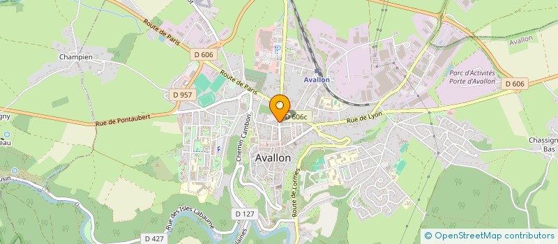 localisation de l'entreprise GSAC  AVALLON