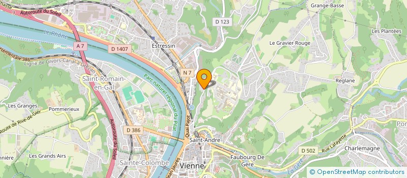 localisation de l'entreprise GSC LES PINS  VIENNE