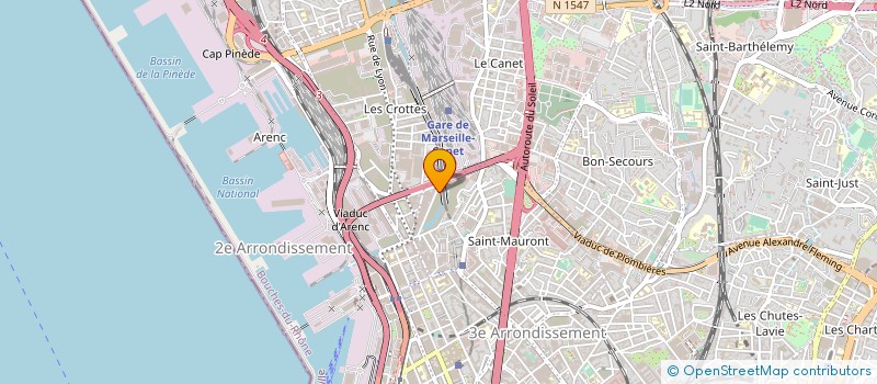 localisation de l'entreprise GSD à MARSEILLE