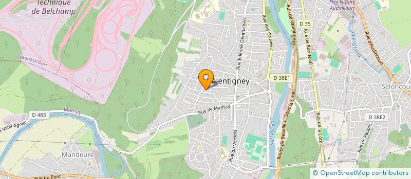 localisation de l'entreprise GSD  VALENTIGNEY