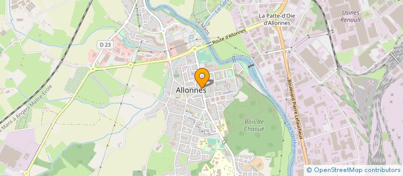 localisation de l'entreprise GSF  ALLONNES