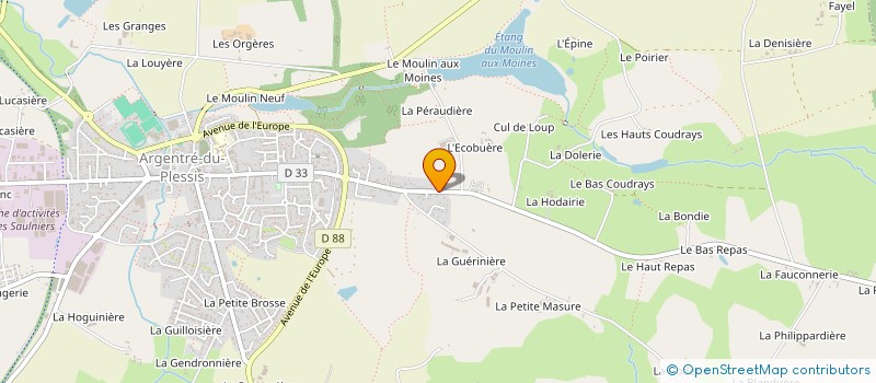 localisation de l'entreprise GSF LA GUILLOISIERE  ARGENTRE-DU-PLESSIS