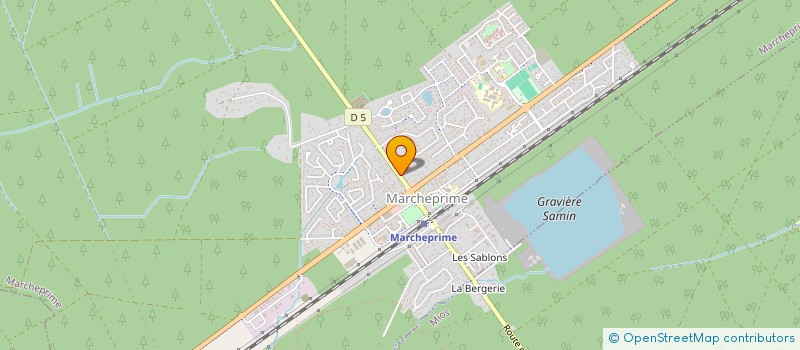 localisation de l'entreprise GSH. GUZET SEJOUR HEBERGEMENTS  MARCHEPRIME