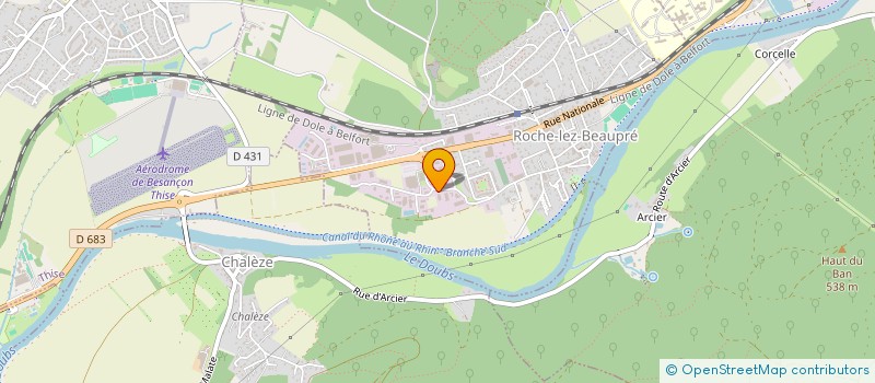 localisation de l'entreprise GSH INVESTISSEMENTS  ROCHE LEZ BEAUPRE