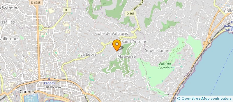 localisation de l'entreprise GSI à CANNES