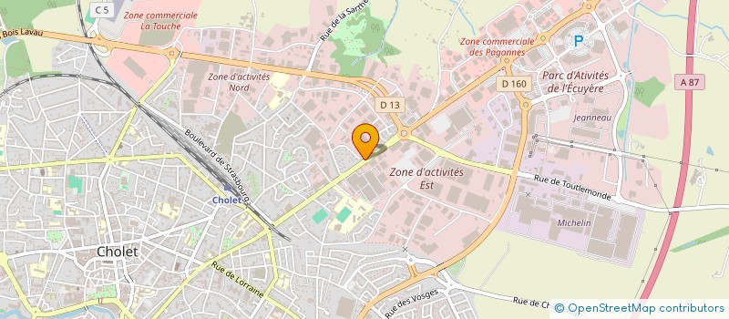 localisation de l'entreprise GSI à CHOLET