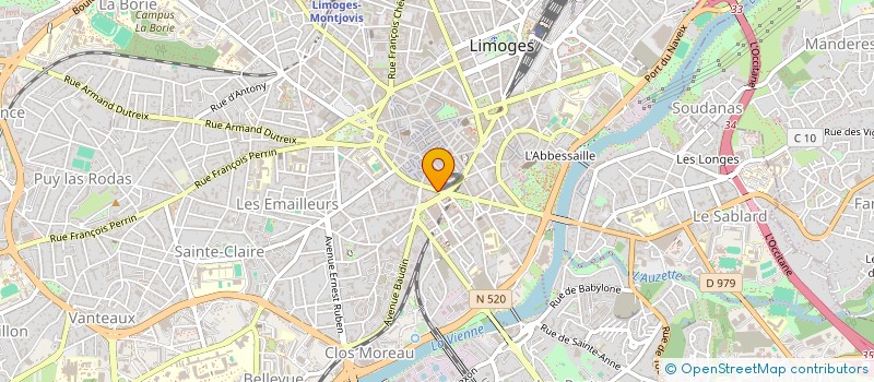 localisation de l'entreprise GSI à LIMOGES