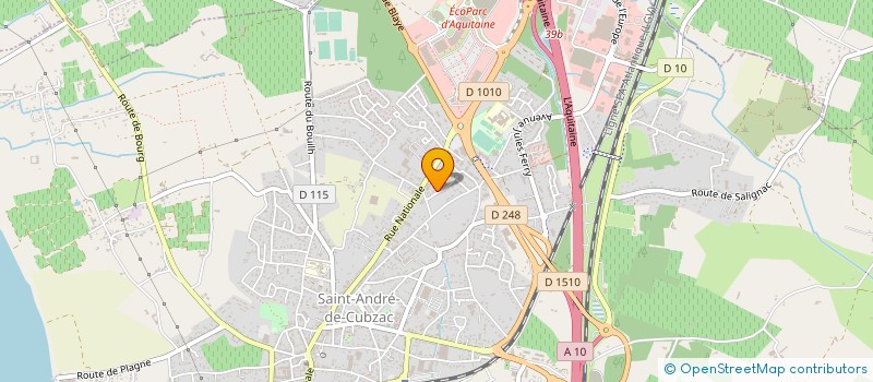 localisation de l'entreprise GSL33 à SAINT-ANDRE-DE-CUBZAC