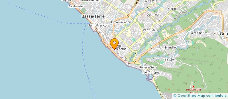 localisation de l'entreprise GSM CITY à BASSE-TERRE