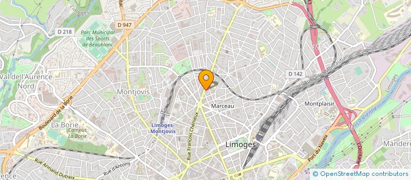 localisation de l'entreprise GSM INFORMATIQUE SERVICES  LIMOGES
