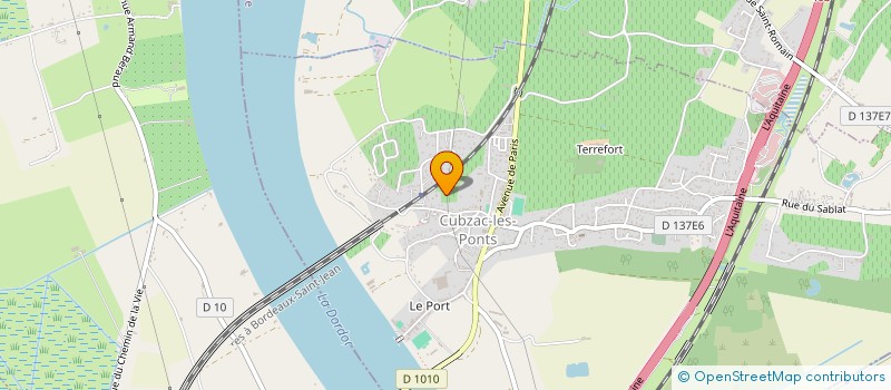 localisation de l'entreprise GSM MULTI-SERVICES  CUBZAC-LES-PONTS