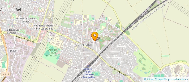 localisation de l'entreprise GSM TRANSPORT  VILLIERS-LE-BEL